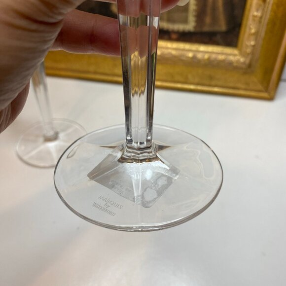 Set Of Two Waterford Crystal Marquis Wine Brandy Water Goblets Glasses - Picture 8 of 11